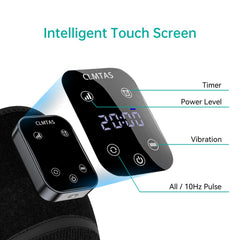 CLMTAS knee massager control panel with P1-P3 levels for customizable intensity