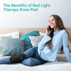 CLMTAS knee massager wearable strap demonstrates adjustable fit for comfort during use