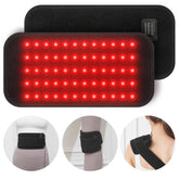 CLMTAS red light therapy pad wrapped around the neck and shoulders for targeted relaxation.