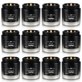 CLTNIKET 12-pack display of scented candles for gifting and home ambiance.