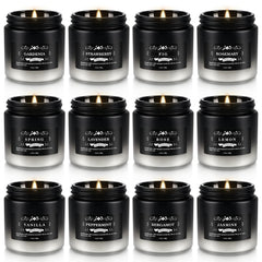 CLTNIKET 12-pack display of scented candles for gifting and home ambiance.