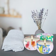 CLTNIKET flower-pattern candle set brightens bedrooms with soft fragrance