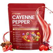CNCHEF Cayenne softgels bottle for daily wellness and active living.