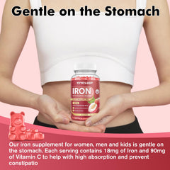 CNCHEF Iron Gummies box packaging highlighting 60 gummies for convenient use.