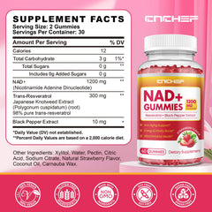 CNCHEF NAD+ Gummies with black pepper extract for enhanced bioavailability.
