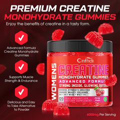 Close-up of cherry-flavored gummies emphasizing tasty texture.