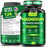 CNFHDI Magnesium Glycinate Complex bottle with capsules for daily calm and energy.