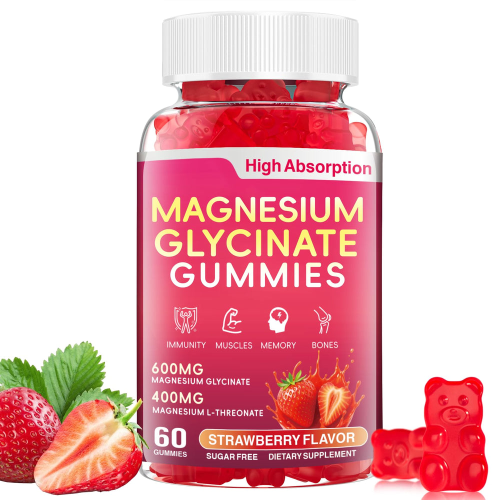 CNFHDI Magnesium Glycinate Gummies raspberry flavor for gentle mood support.