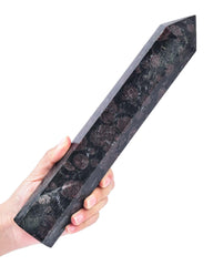 CNYANFEI garnet wand side view showcases hexagonal column design.