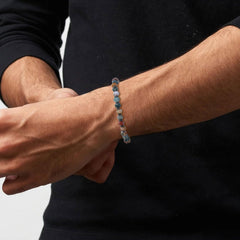 COAI Hematite Indian Agate bracelet on wrist shot showing versatile masculine style