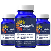 CocoaVia Memory & Focus bottle for daily cognitive support.