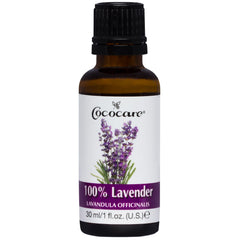 COCOCARE lavender oil bottle; pure essential oil for skin and hair care.