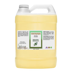 Cocojojo Eucalyptus Massage Oil bottle promotes relaxation during spa-style massage