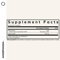 Codeage Akkermansia label close-up highlighting 100M AFUs