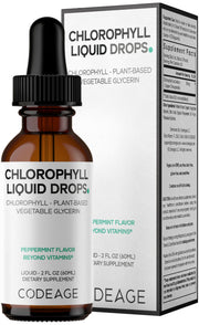 Codeage Chlorophyll Liquid Drops bottle for daily wellness.
