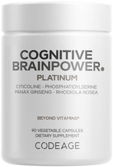 Codeage Cognitive Brainpower Platinum bottle for daily cognitive support