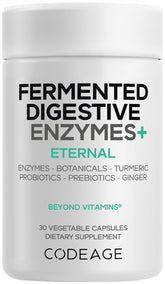 Codeage Fermented Digestive Enzymes bottle front view for daily support