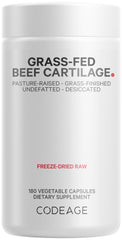 Codeage grass-fed beef cartilage bottle with capsules for daily joint support.