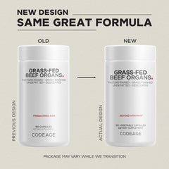 Codeage Grass-Fed Beef Organs Kidney capsules support daily wellness.