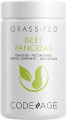 Codeage Grass-Fed Beef Pancreas bottle with capsules for convenient daily enzyme support