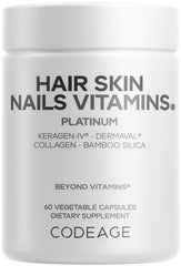 Codeage Hair Skin Nails Platinum bottle ready for daily beauty support