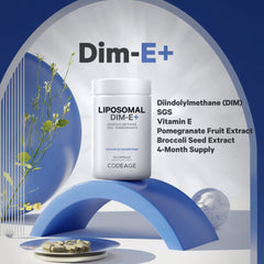 Codeage Liposomal DIM label detail highlighting vegan and gluten free
