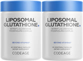 Codeage Liposomal Glutathione bottle with two-pack packaging for daily use.