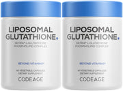 Codeage Liposomal Glutathione bottle with two-pack packaging for daily use.
