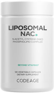Codeage Liposomal NAC bottle front view for convenient daily supplementation.