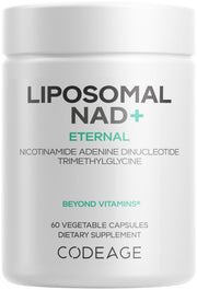 Codeage Liposomal NAD+ bottle showing 60 capsules for daily use