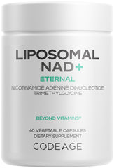 Codeage Liposomal NAD+ bottle showing 60 capsules for daily use