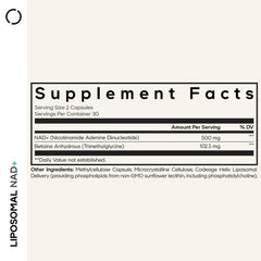 Close-up of Codeage Liposomal NAD+ capsules with smooth finish