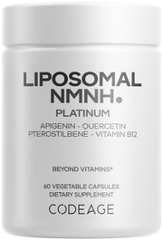 Codeage Liposomal NMNH Platinum bottle with capsules for easy daily NAD+ precursor intake.