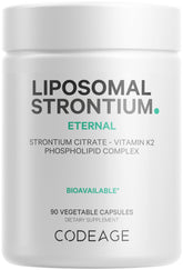 Codeage Liposomal Strontium supplement bottle showcases premium packaging and ease of use.