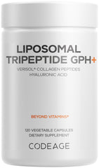Codeage Liposomal Tripeptide GPH+ bottle front for daily skin support