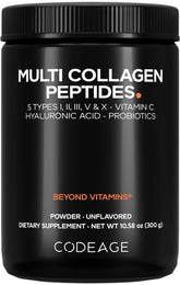 Codeage Multi Collagen Black Edition tub, comprehensive daily collagen blend for wellness.