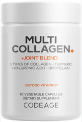 Codeage Multi Collagen bottle displayed for daily joint support and overall wellness.