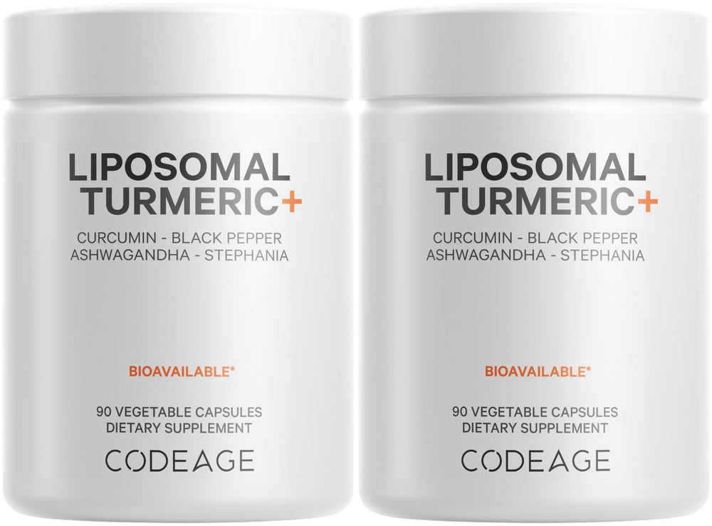 Codeage Organic Turmeric Capsules bottle highlighting 95% curcumin and vegan formula for daily wellness.