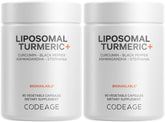 Codeage Organic Turmeric Capsules bottle highlighting 95% curcumin and vegan formula for daily wellness.
