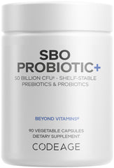Codeage SBO Probiotic+ 50B CFUs capsules convey strong potency for daily balance