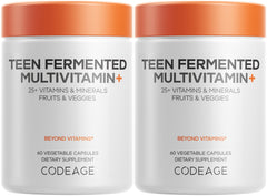 Codeage Teen Multivitamin bottle close-up showing daily nutrient support for teens.