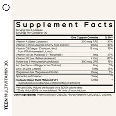 Codeage Teen Multivitamin bottle pour shows simple, one-capsule daily routine