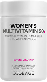 Codeage Women’s Multivitamin 50 bottle front promotes daily wellness