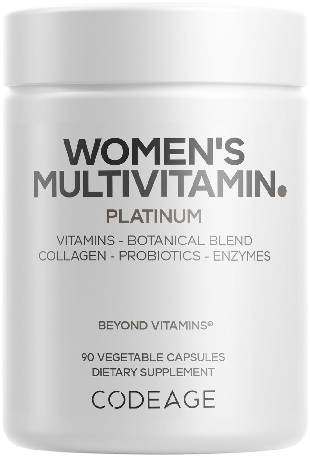 Codeage Womens Multivitamin Platinum bottle for complete daily wellness