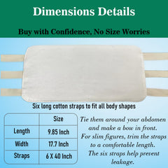 Cogetoro Castor Oil Pack Wrap side view showing adjustable straps for secure fit.