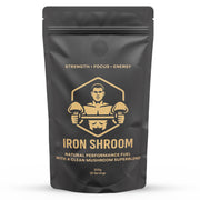 Cognitive Brews Iron Shroom tub front — chocolate flavoured performance powder for daily energy.