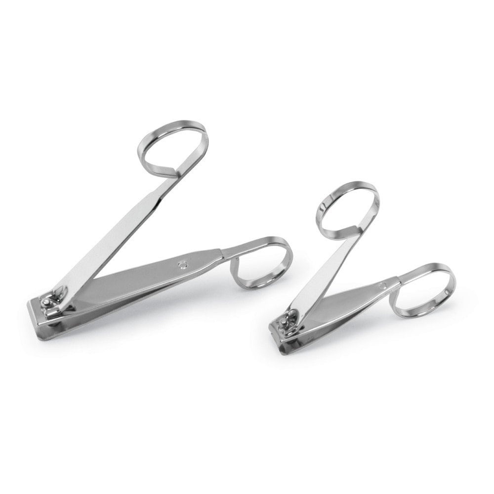 Collections Etc E Z Grip nail clipper set with scissor-like handles for easier trimming and control
