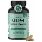 ColonBroom 15-day cleanse pack shown as a complete detox kit for digestion support.