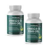 ColonBroom Omega-3 softgels bottle with lemon flavor for daily heart, brain, and eye support.