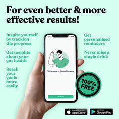 ColonBroom mixed drink in water demonstrates texture and mixability.